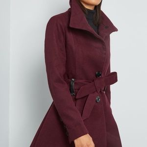 NWT Steve Madden Winterberry Tart Coat in Berry 1X